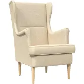 vidaXL fauteuil Crème tissu