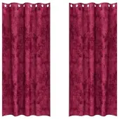 vidaXL Rideaux en velours 2 pcs Rouge bordeaux 225 x 140 cm Velours