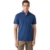 Hackett London pour homme. HM5600201 Polo Gmd en piqué bleu (L), Casuel, Coton, Manche courte