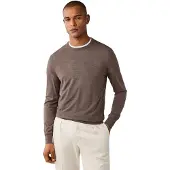 Hackett London pour homme. HM7000204 Pull Ess Merino Crew beige (L), Casuel, Laine, Classique