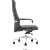 AEA Fauteuil en similicuir noir, style moderne et élégant