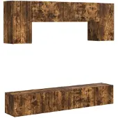 vidaXL Ensemble de meubles TV 4 pcs Chêne fumé Bois composite