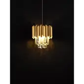 Lyora Suspension Magnolia or et cristal Ø 25cm