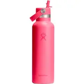 Hydroflask Bouteille isotherme Standard Mouth Flex Straw Cap Popstar Pink, 621 ml