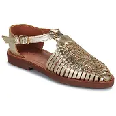 Mapache Sandales plates PEONIA femmes - Doré - 37
