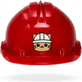 Tams Casque pour enfants - Fermeture rotative Rouge Chat
