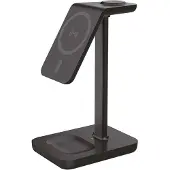 Solight Chargeur de table 3-en-1 , Qi2, compatible MagSafe SSWC02