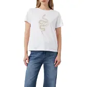 Comma T-shirt brocart / blanc