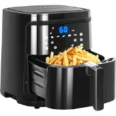 Aigostar Ava 7L Friteuse à air chaud, 1900W, écran LED, Noir