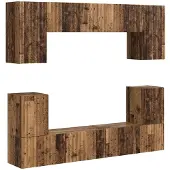 vidaXL Ensemble d'armoires TV mural 5 pcs Bois ancien