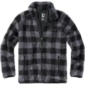 Brandit Veste fonctionnelle pour homme, noire, avec fermeture éclair et velcro