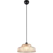 TRIO Lampe pendante classique Abella Verre ambré