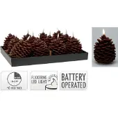Lifetime Brands Bougie Led Ananas Effet Flamme Réaliste, Design Tropical - Basics