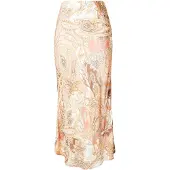 Monari Jupe camel / marron / corail / blanc