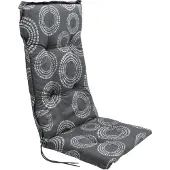 Spetebo Housse pour fauteuil à haut dossier - CERCLE gris