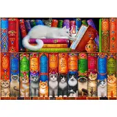 Bluebird Puzzle Chats Bibliothèque Puzzle - 1000 pièces Puzzle amusant