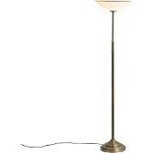 QAZQA Lampadaire classique bronze avec verre opale - Katarina