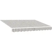 vidaXL : Tissu de remplacement pour stores, gris clair et blanc, 281 x 245 cm, polyester