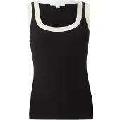 Topshop Haut 'RAJA' noir / blanc