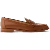 Ralph Lauren pour femme. 802P09042002 Mocassins en cuir Wynnie (41), Marron, Plat, Aucun, Casuel