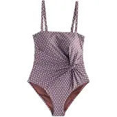 Next Maillot de bain opal / chocolat / blanc