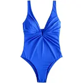 Next Maillot de bain modelant bleu roi