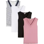Love & roses Haut bleu marine / rose ancienne / noir / blanc