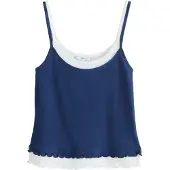 Next Haut bleu marine / blanc