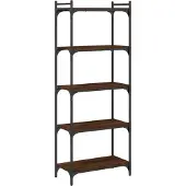 vidaXL Bibliothèque 5 Niveaux Chêne Marron 60x30x154cm Bois Ingénierie