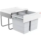 Hailo Collecteur de déchets 3644701 TR Swing Raumspar-Tandem-S 18 + 12 litres