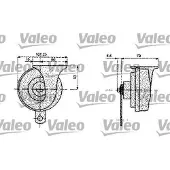 Valeo Avertisseur sonore 24 V, 60 W, 2,5 A, 109 dBA, 500 Hz, électrique, , pour divers véhicules