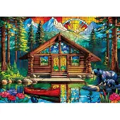 Master Pieces Puzzle Vitrail Cabane Spectrum 1000 pièces