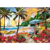 Master Pieces Puzzle Paradise Beach Hawaiian Life 500 pièces Puzzle Fun