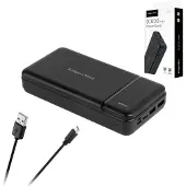 Krüger&Matz Powerbank 30000mAh USB-C 2xUSB LED Noir KM0907