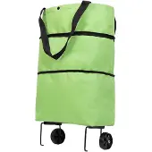 OEM Grand sac à provisions à une roue avec de grandes roues, vert, réalisable