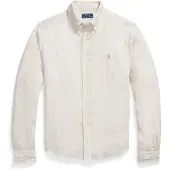 Ralph Lauren Chemise camel / blanc