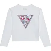 GUESS T-Shirt bleu clair / or rose / rose foncé / blanc