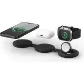 Satechi OntheGo Chargeur sans fil 3-en-1 – Design compact et pliable – Matériaux durables et résistants aux rayures – Fournit jusqu'à 15W de charge pour iPhone