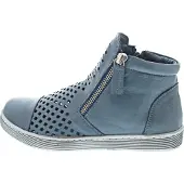 Andrea conti Chaussures de ville pour femmes, bottines, fermeture éclair, bleu, style décontracté