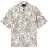 Armani Exchange pour homme. XM002291AF22716F1146 Chemise Hidden beige (M), Casuel, Coton, Manche courte