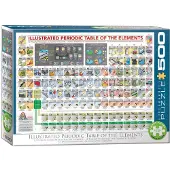 Eurographics Puzzle Tableau périodique des éléments illustré, 500 pièces, 68 x 48 cm, 6500-5355