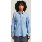 G-Star D27714-e356 Slim Fit Long Sleeve Shirt Bleu 2XS Femme