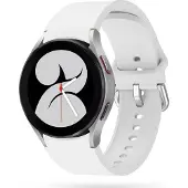 Tech-Protect Smartwatch Samsung Galaxy Watch 4 bracelet, couleur blanche (TPU guma), Sangles de montre, Blanc