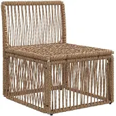 vidaXL Canapé sans accoudoirs , beige, en polyrotin