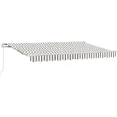 vidaXL Store à rallonge gris clair et blanc 600 cm