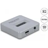 DeLOCK Station d'accueil de disques - - 64000 - SSD - M.2 - Argent - 10 Gbit/s