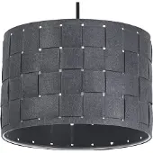 Ledvance Lampe suspendue décorative grise en feutre et métal, E27, diamètre 280 mm, lumière chaude grâce à l'abat-jour tissé, durable grâce à la source lumineuse interchangeable, installation facile