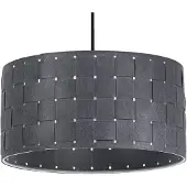 Ledvance Lampe suspendue décorative grise en feutre et métal, E27, diamètre 380 mm, lumière chaude grâce à l'abat-jour tissé, durable grâce à la source lumineuse interchangeable, installation facile
