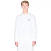 Armani Exchange pour homme. XM001777AF10818U0009 Sweat-shirt col rond blanc cassé (XL), Casuel, Coton, Manche longue