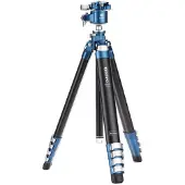 Benro TCBA25G36PT Cyanbird Aluminium Stativ Kit (Métal), Trépied, Noir, Bleu, Argent